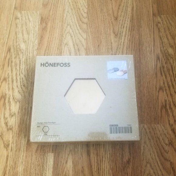 IKEA HONEFOSS Chrome Brass Hexagonal 10 Piece Mirrors 19661 New - Picture 3 of 4